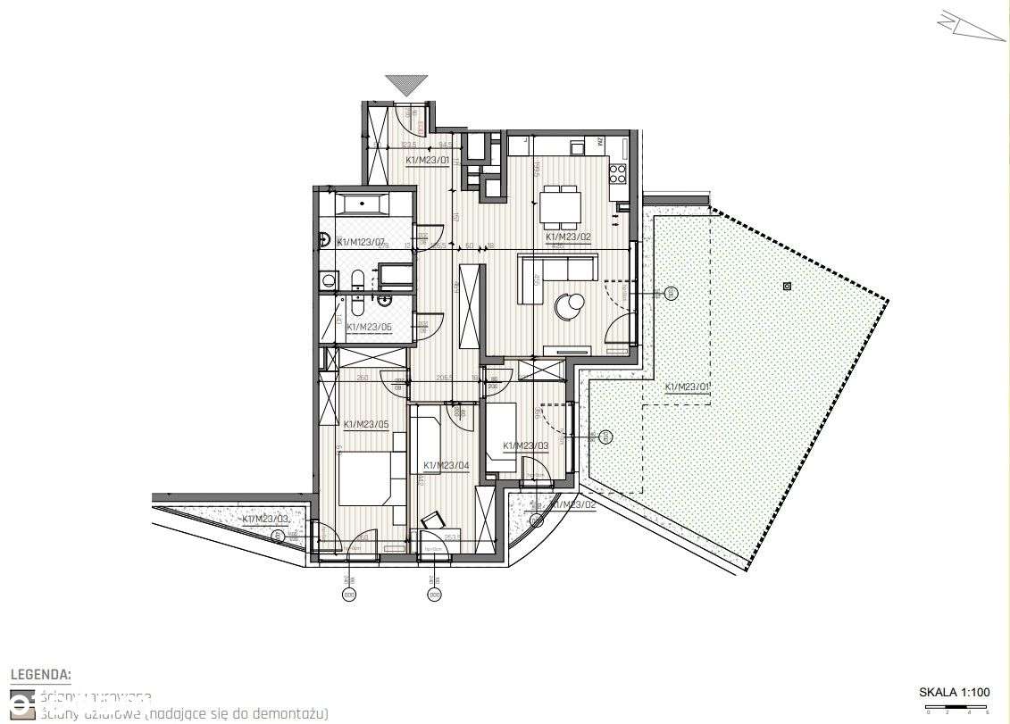 Mieszkanie M23 pow. 90,56m2 z prywatnym ogródkiem-5
