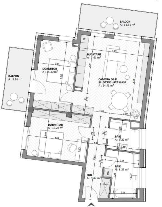 0% Apartament 2025 Etajul 2 Piata Cipariu-2