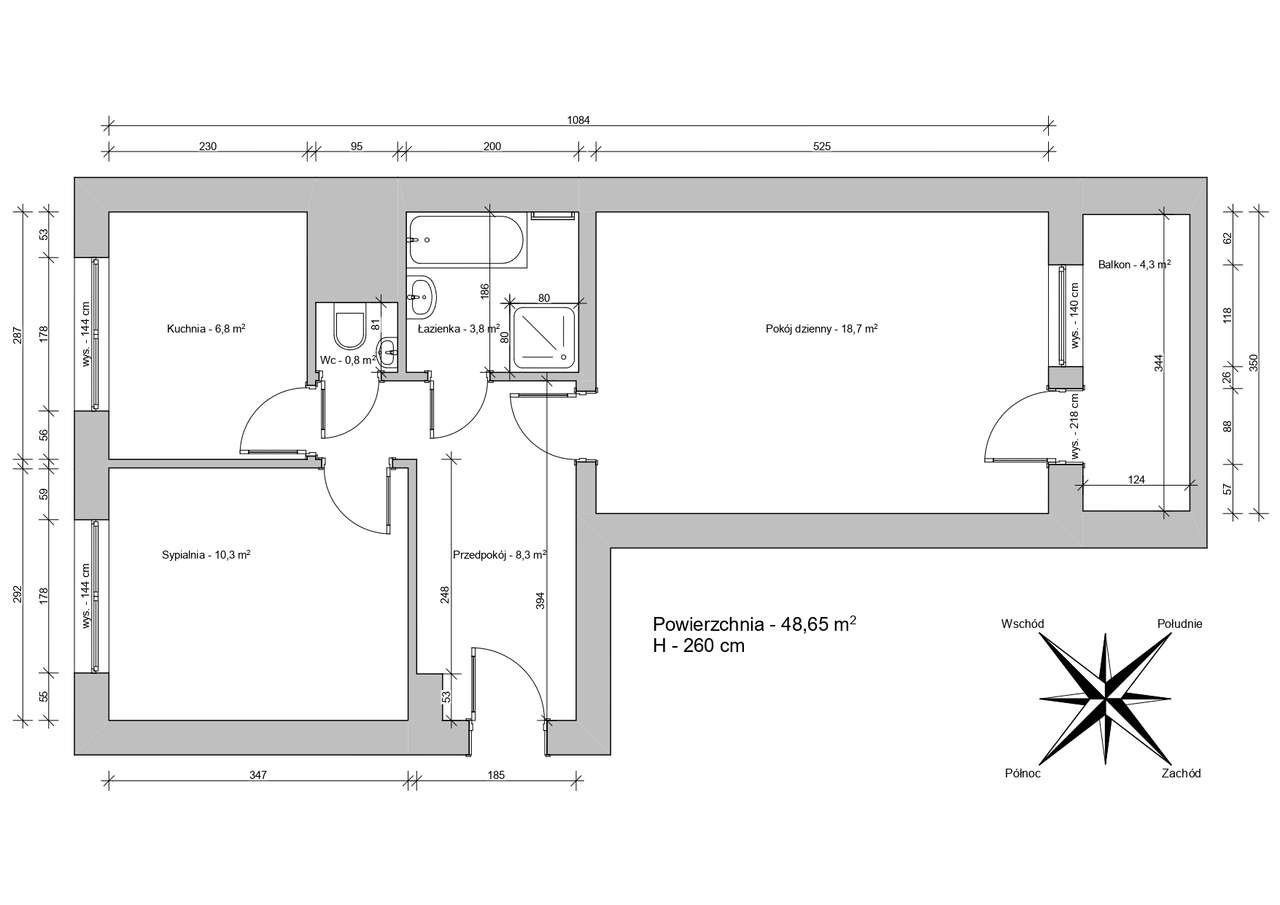REZERWACJA !!! 2 pokoje, po generalnym remoncie, Stare Gliwice, balkon-19