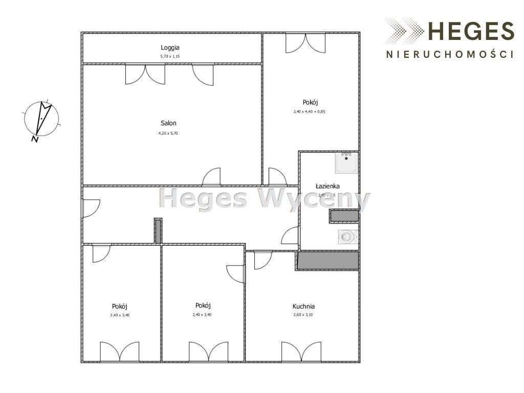 0% prowizji, 4-pokojowe mieszkanie z loggią-13