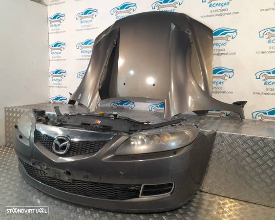 FRENTE COMPLETA MAZDA 6 PARACHOQUES GUARDA-LAMAS OTICAS XENON RADIADOR VENTILADOR FRENTE FIBRA REFORÇO - 3