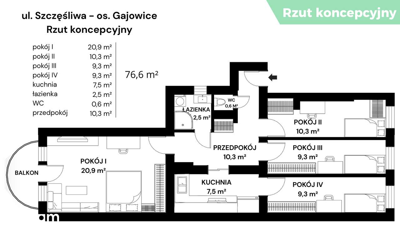 2 Niezależne pokoje | Kamienica | Balkon-18