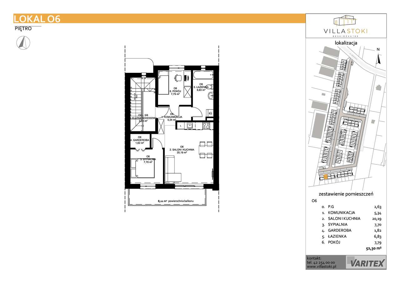 3-pokojowe mieszkanie 52m2 + balkon - Pełny obrazek: 2/7