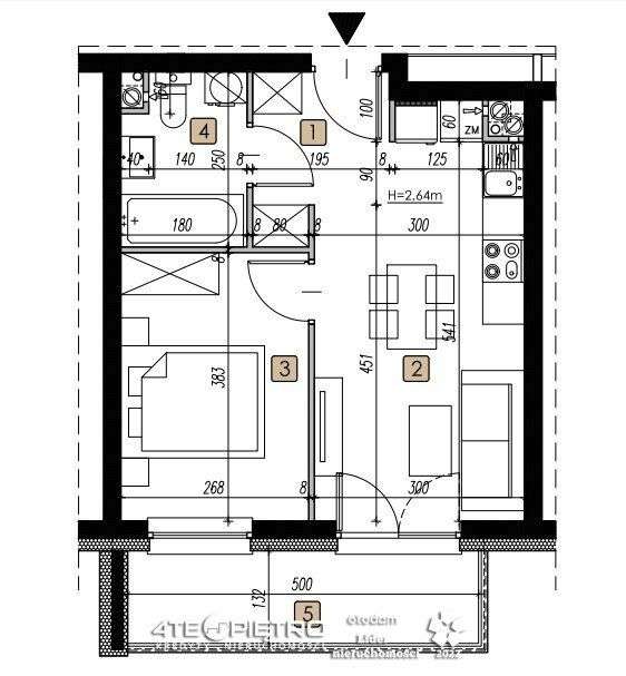 Węglinek, Jemiołuszki, 2 pokoje, 34m2 - Pełny obrazek: 3/3