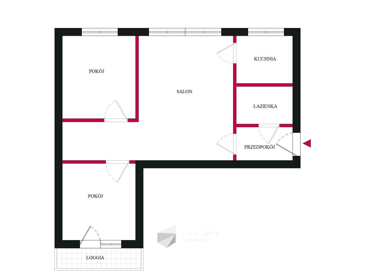 3 pokoje/do remontu/ Dąbrowa/balkon