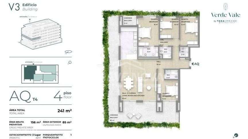 T4 com 241 m², Varandas Amplas e 3 Lugares de Garagem no Verde Vale-11