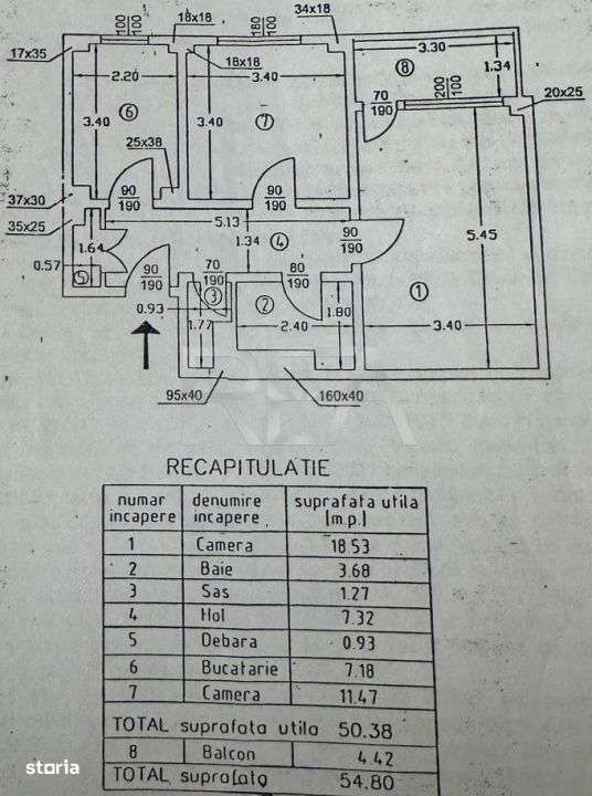 2 camere Titulescu cu vedere pe spate in bloc 1981-12
