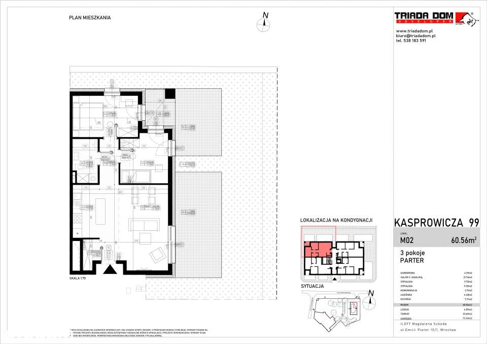 Apartamenty Kasprowicza |mieszkanie 3-pok.|  MIEJSCE POSTOJOWE W CENIE - Pełny obrazek: 3/20