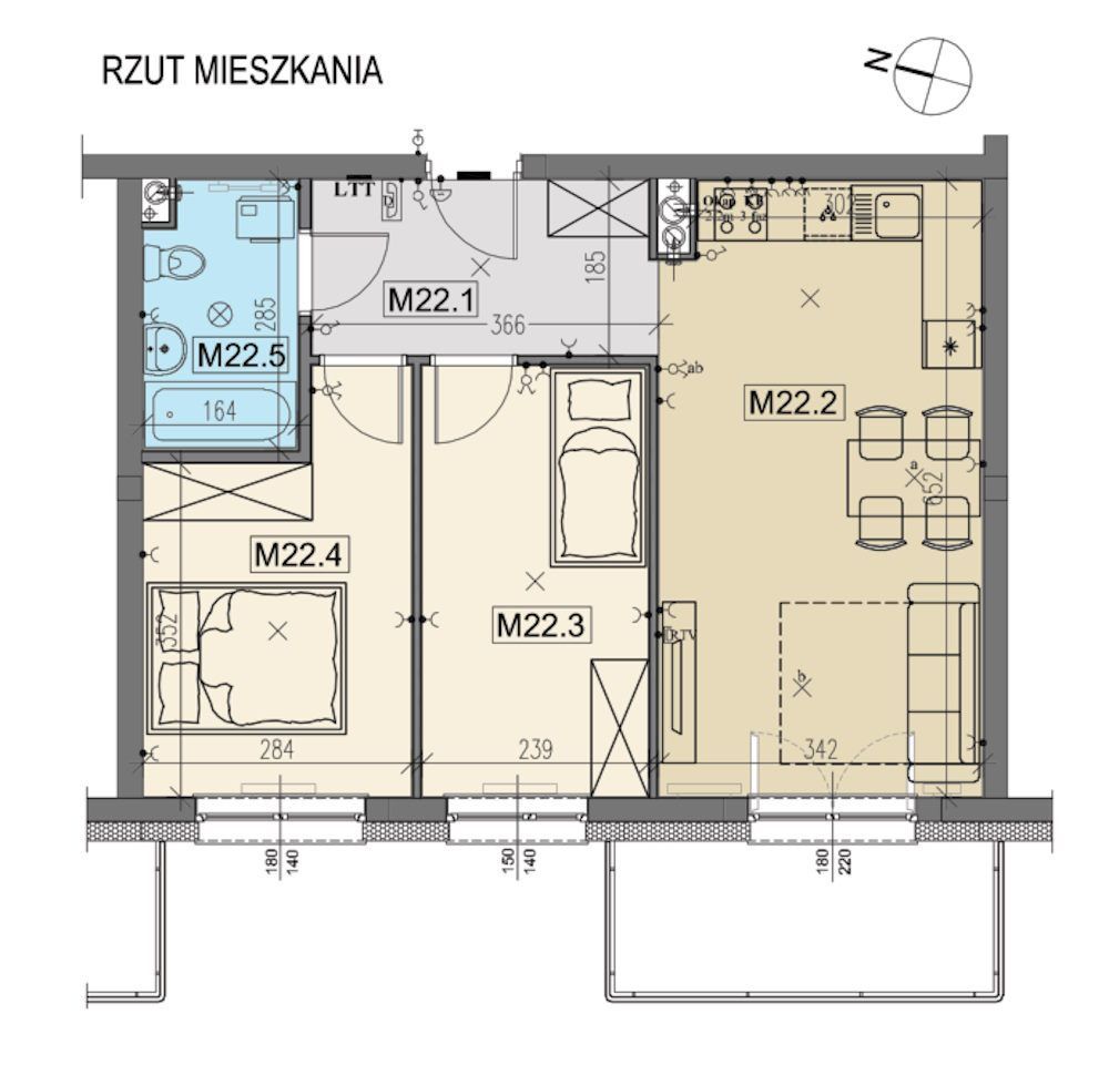 Nowe Centrum Września mieszkanie E2.M22