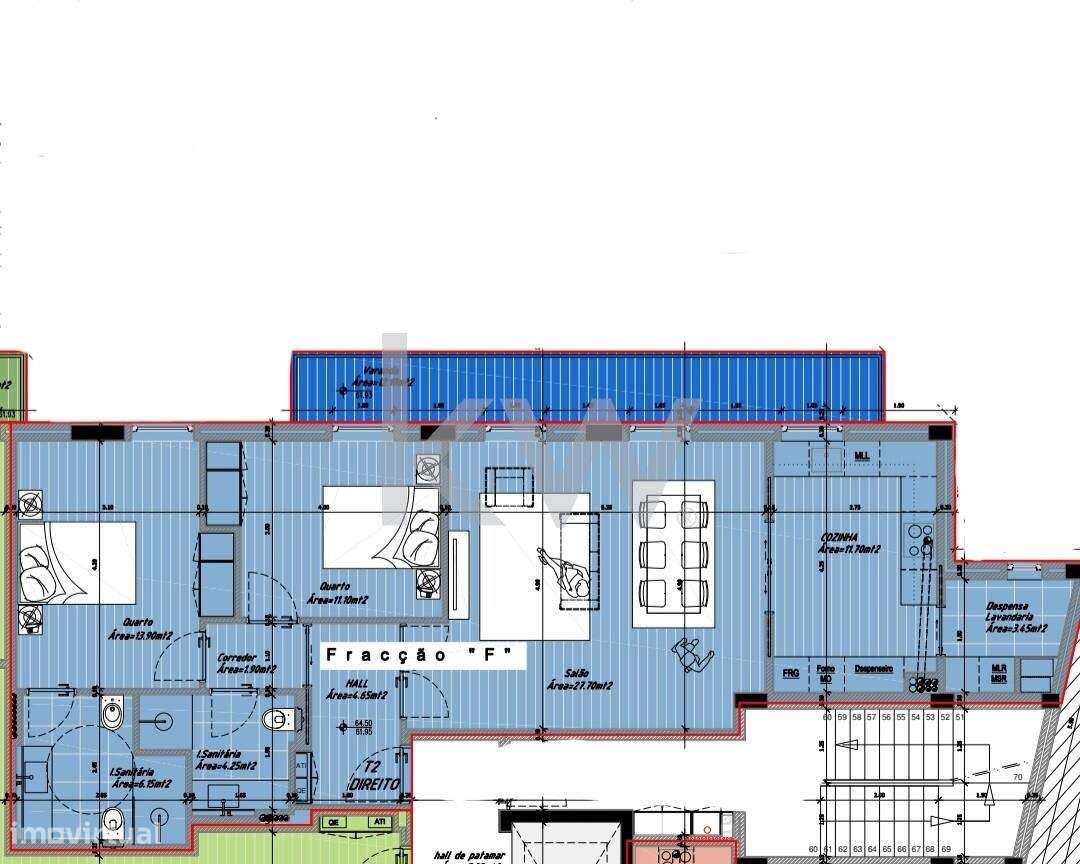 Apartamento T2, com varanda, novo, na praça do Chile com garagem - Grande imagem: 5/5