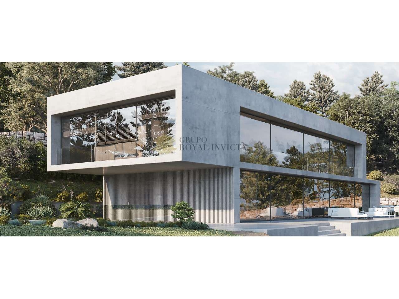 Terreno com Projeto Aprovado para Moradia V4 com Piscina – Vista Deslu - Grande imagem: 4/28