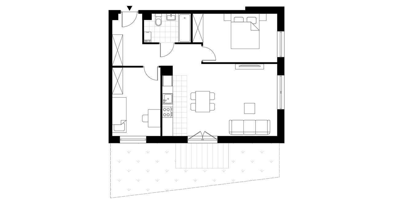 3-pokojowe mieszkanie 62m2 + ogródek - Pełny obrazek: 4/9