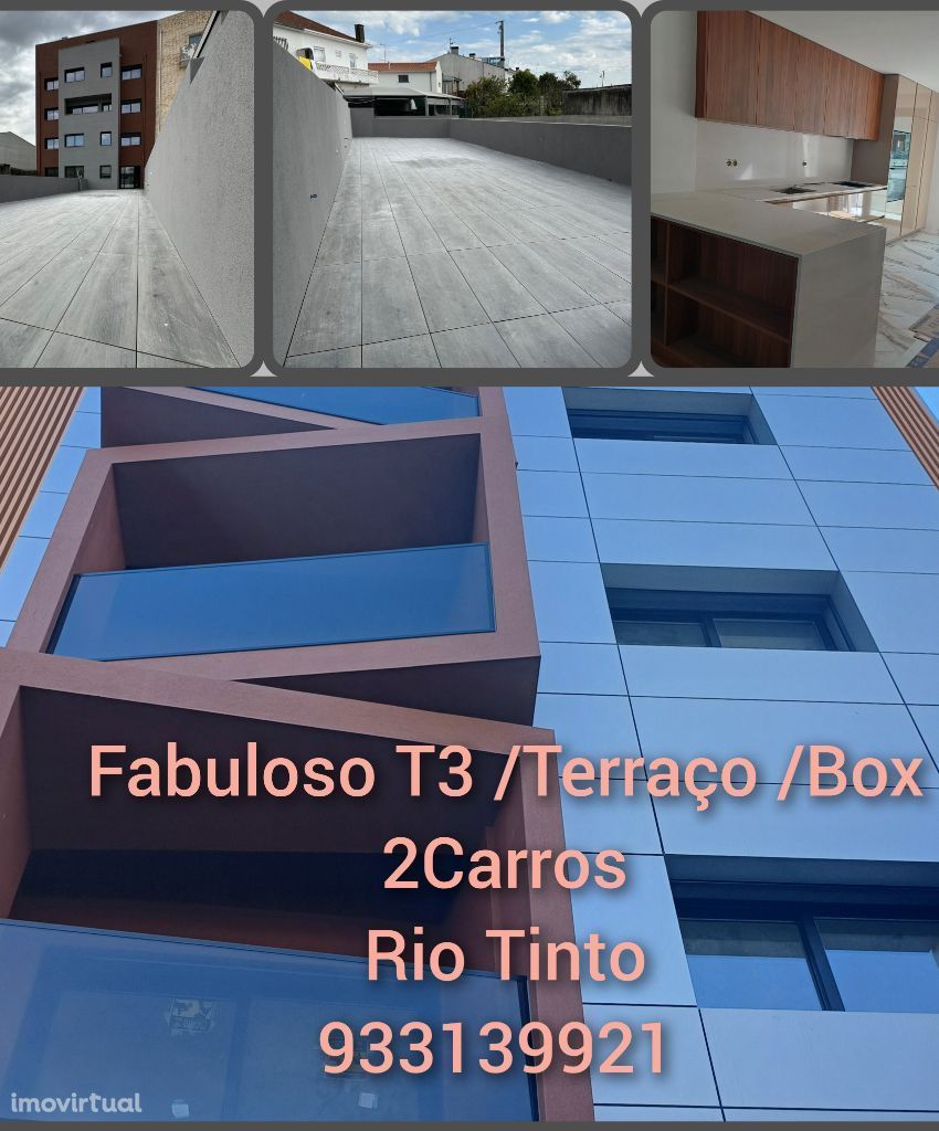 Comprar Excepcional Apartamento T3 /Terraço /Box 2Carros Rio Tinto