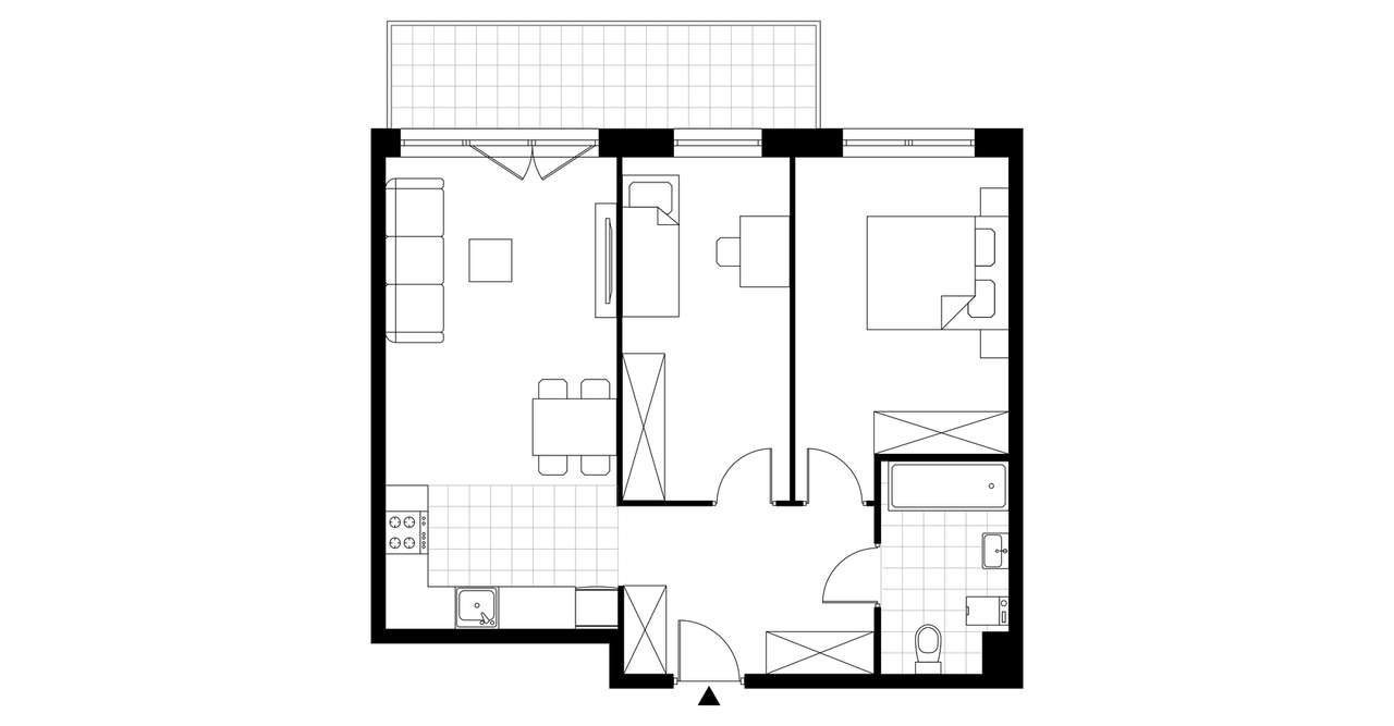3-pokojowe mieszkanie 59m2 + balkon Bezpośrednio - Pełny obrazek: 3/8