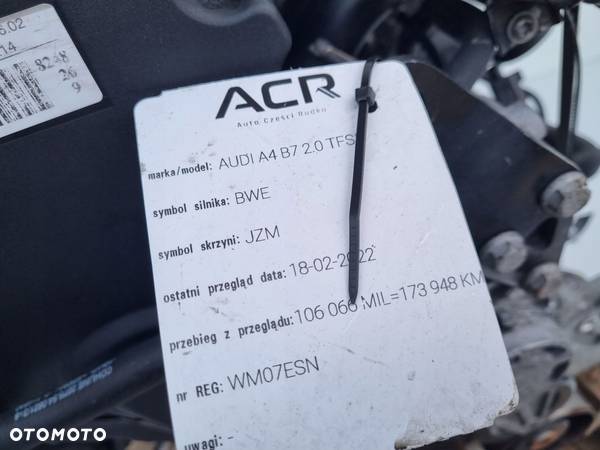 SILNIK KOMPLET Audi TT II 8J 2.0 TFSI T TURBO dokumenty 173tyś BWA - 4