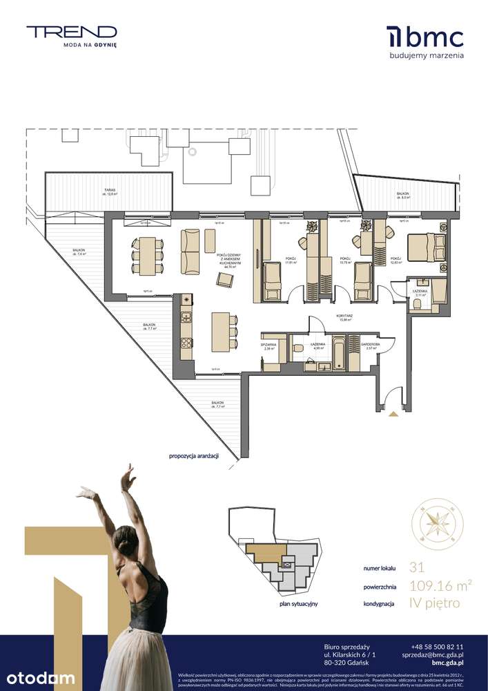 TREND – Moda na Gdynię. Apartament z widokiem na morze |Zatokę Gdańską - Pełny obrazek: 3/9