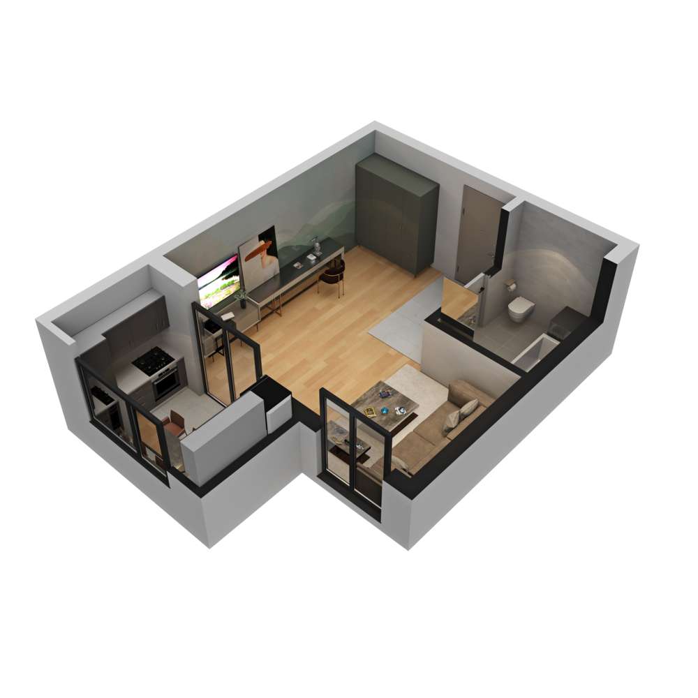 Garsoniera | Militari Residence | Comision 0 | 2025 | 39 mp-7