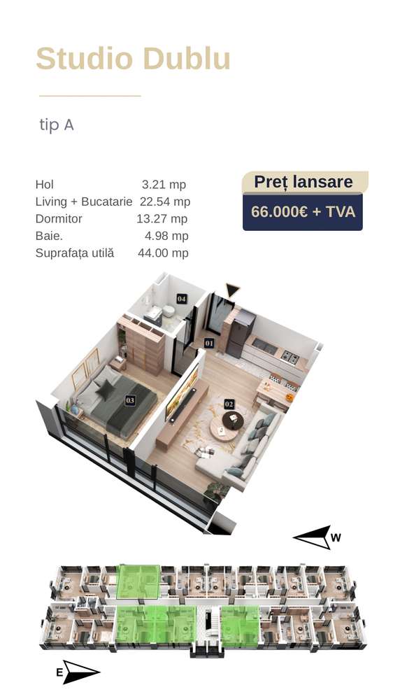 Apartament cu 2 camere, spatios, luminos | West Avenue-4