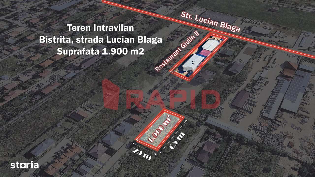 Teren de vânzare, Giulia, 1900 mp, intravilan.-0