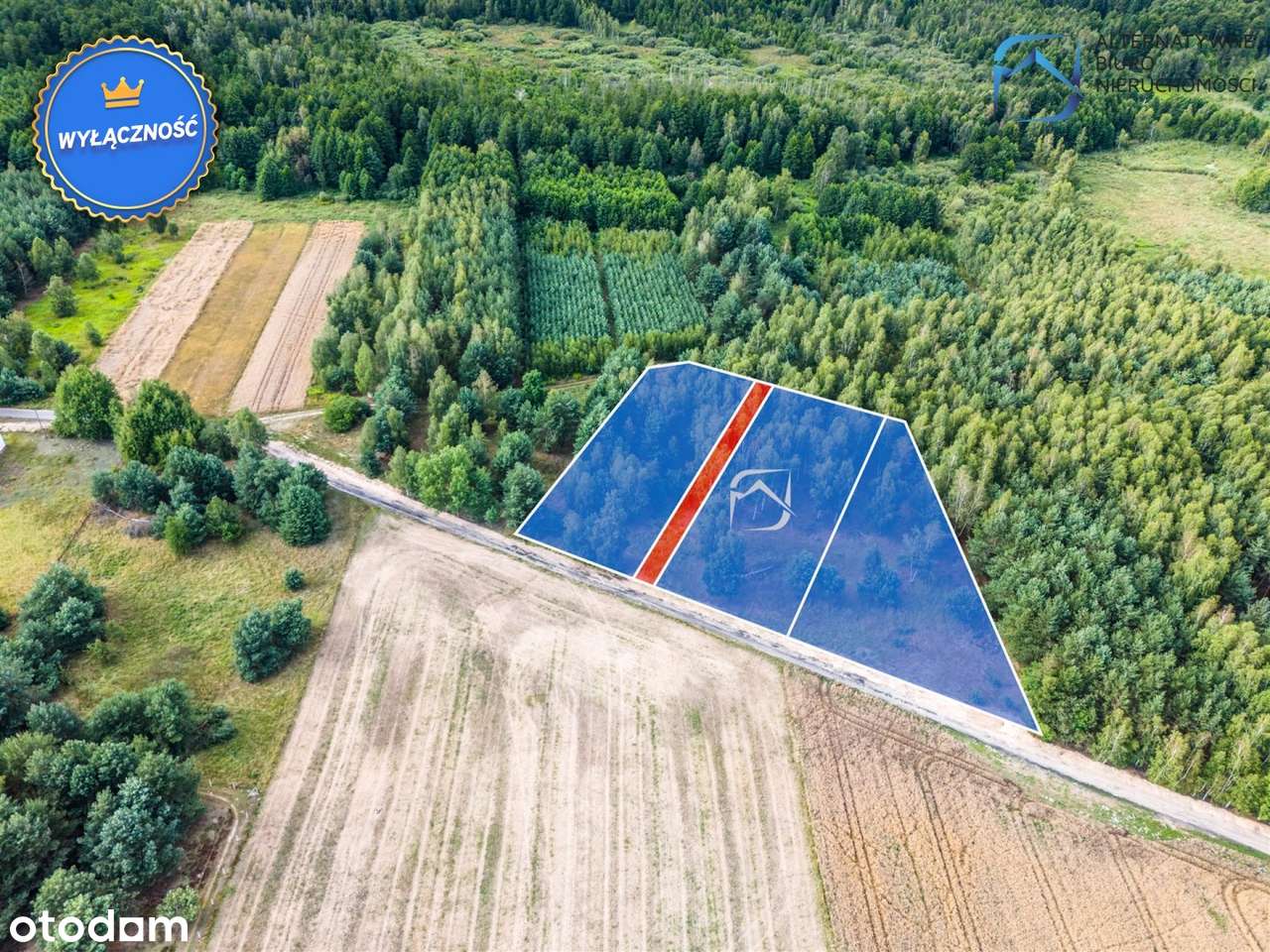 Trzy działki budowlane w Sernikach Kolonii - Pełny obrazek: 2/13