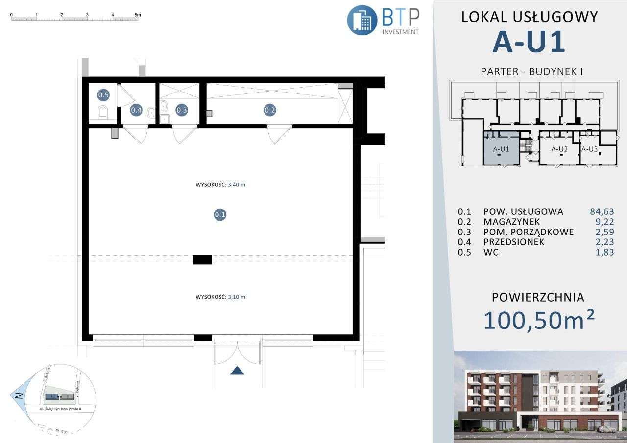 Apartamenty Zachodnie lokal usługowy 100,5m2 A-U1 - Pełny obrazek: 2/7