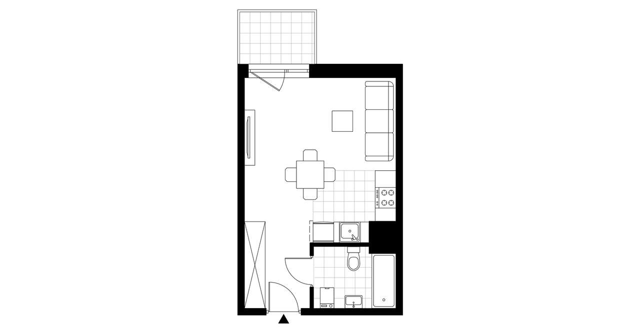 1-pokojowe mieszkanie 28m2 Bez Prowizji - Pełny obrazek: 3/7