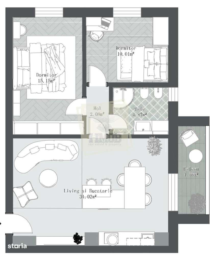 Apartament 3 camere etajul 1 in bloc cu lift si parcare in Gusterita-1