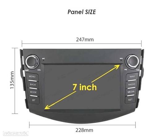 AUTO RADIO GPS ANDROID 10 PARA TOYOTA RAV4 06-12 7" - 5