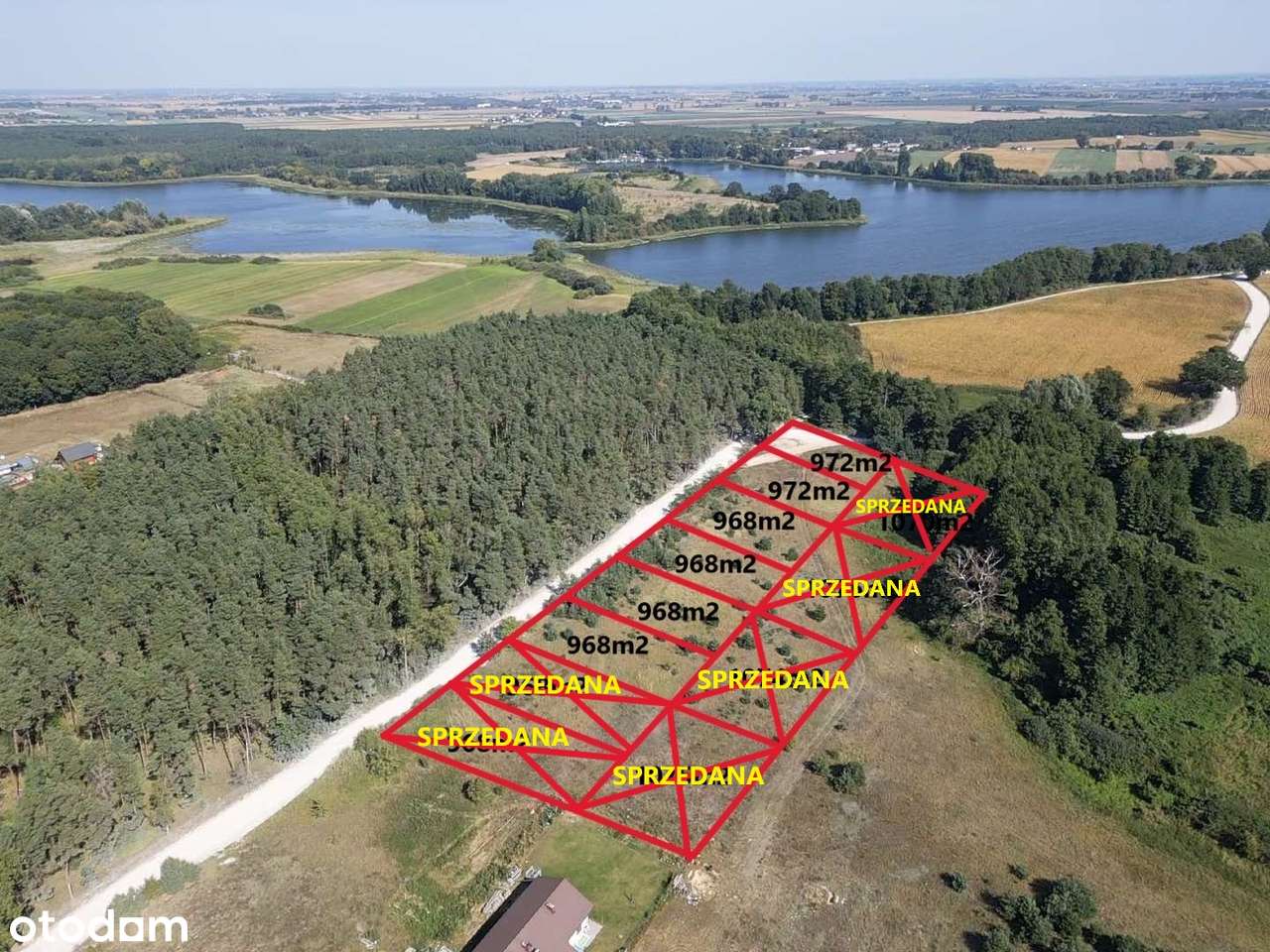 Atrakcyjne działki budowlane pod Pakością!65zł/m2 / od 968m2-972m2