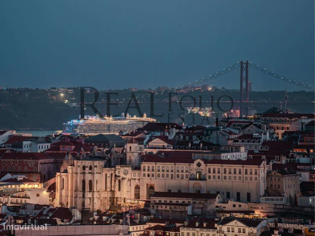 Apartamento T2-1 Duplex com varanda e vista rio na Ajuda-10