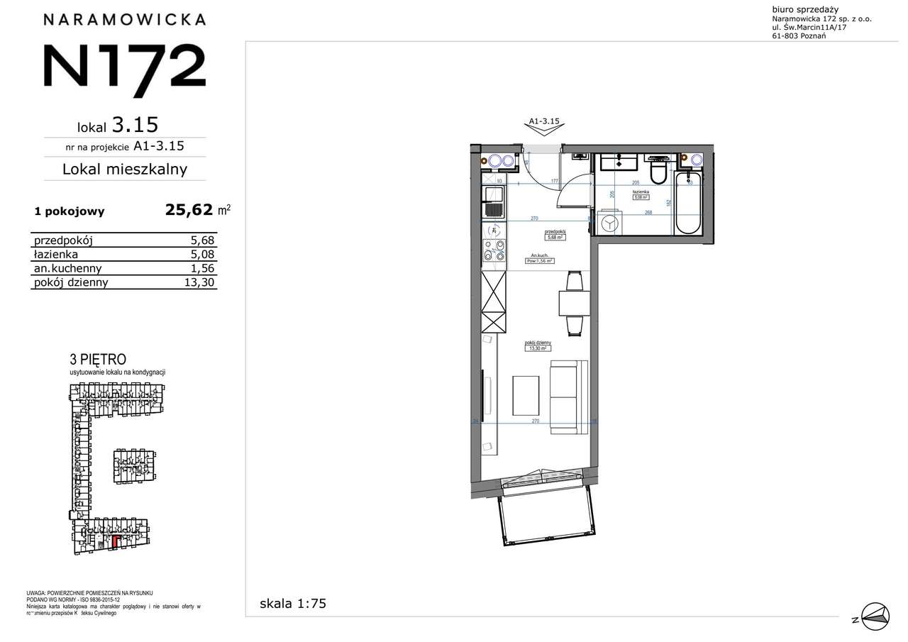 1-pokojowe mieszkanie 25m2 + balkon Bez Prowizji - Pełny obrazek: 2/9