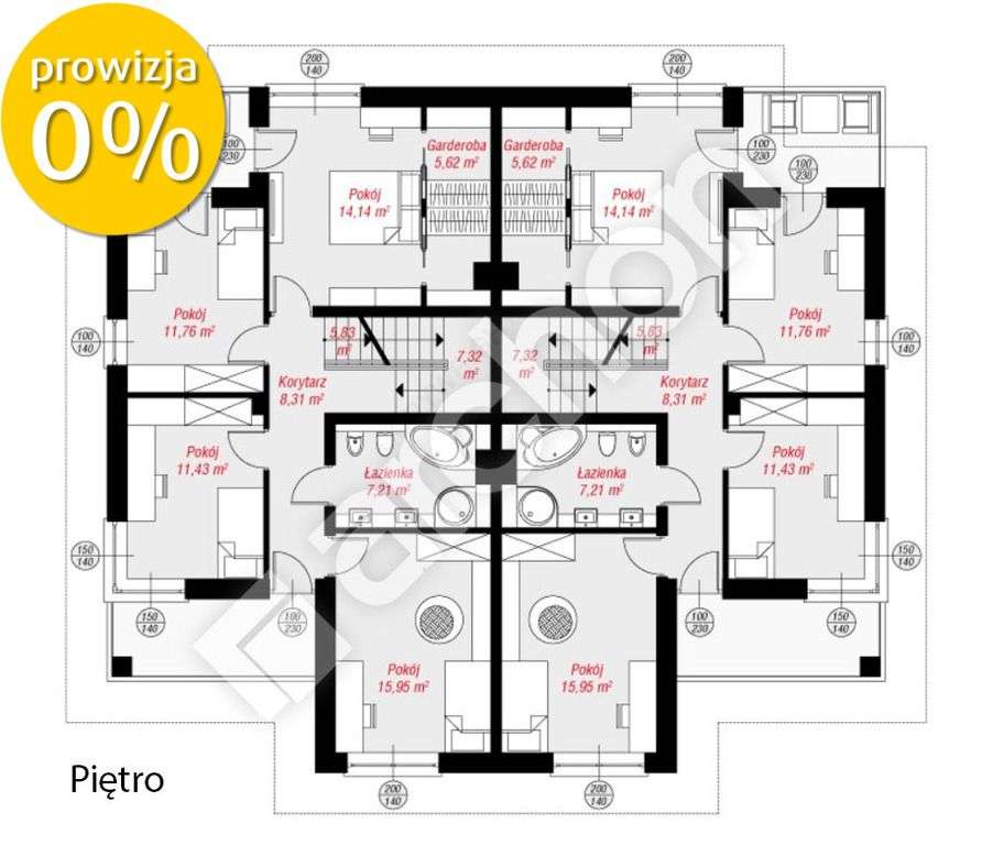 Nowoczesny 5pok, 167m2 + 90m2, działka 400m2-6