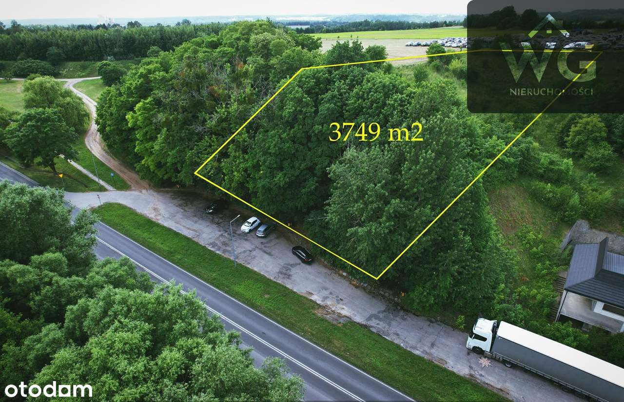 Kurzętnik, działka usługowa- ciekawa okolica, przy drodze, parking!-1