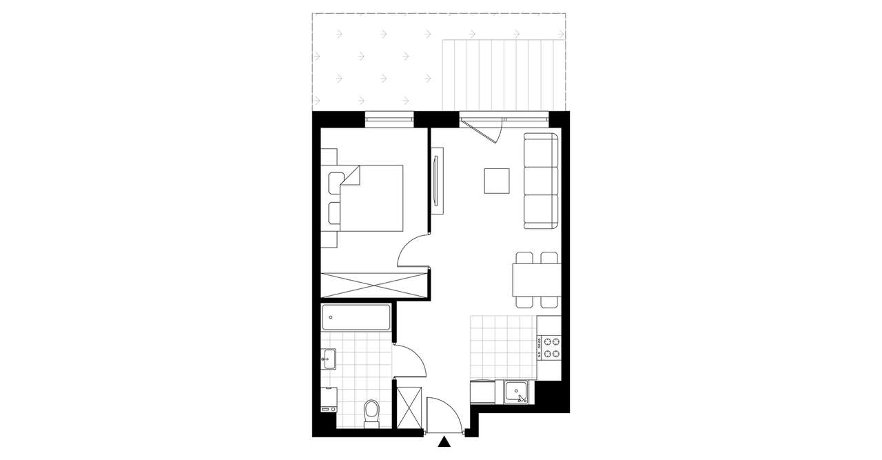 2-pokojowe mieszkanie 40m2 + ogródek Bez Prowizji - Pełny obrazek: 3/8