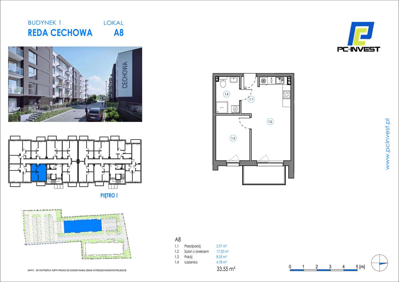 2-pokojowe mieszkanie 33m2 Bezpośrednio - Pełny obrazek: 2/9