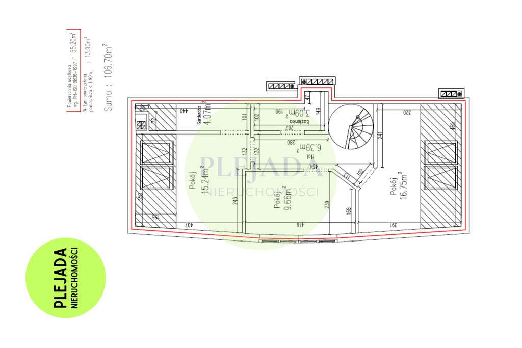 Duże 2- poziomowe mieszkanie na strzeżonym osiedlu-15