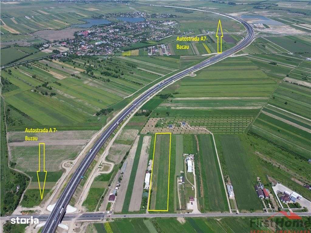Teren 14.300 mp, D=50 ml, langa nod autrostrada A7 - Imagine principală: 2/9