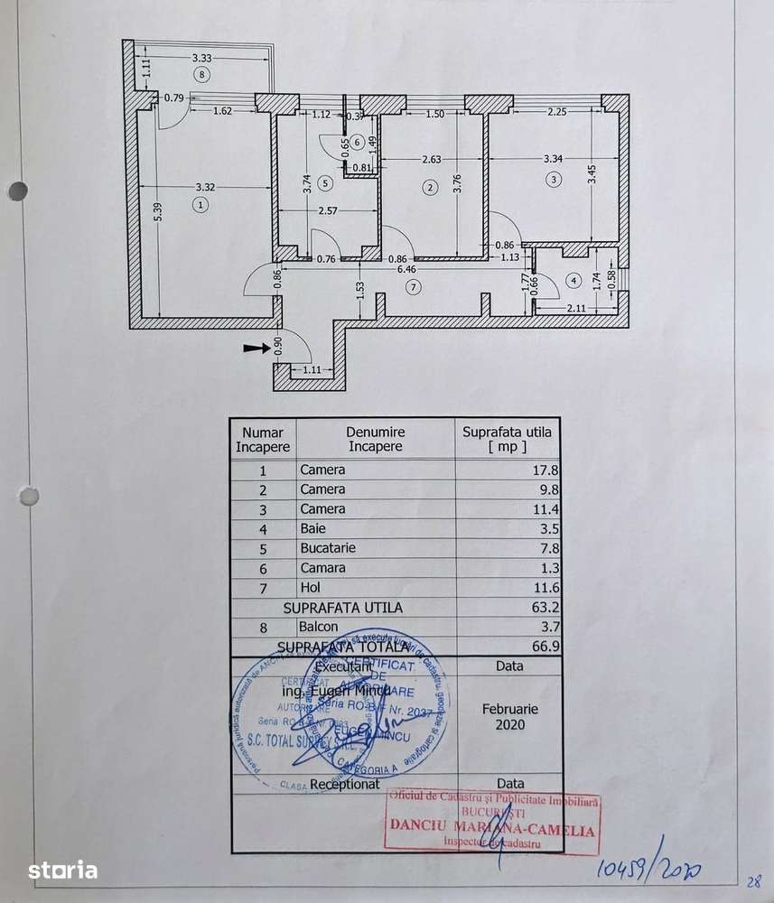 Apartament 3 camere cu vedere panoramică, decomandat 67mp Pantelimon-8