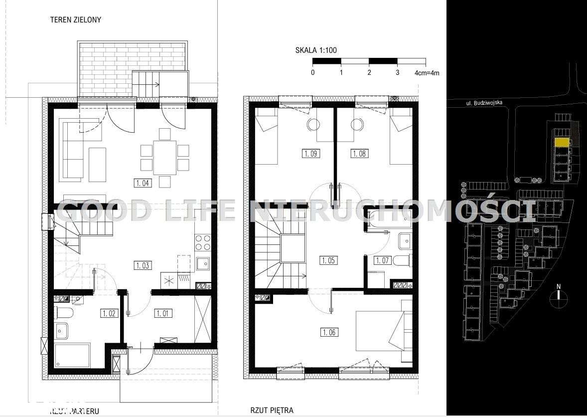Mieszkania w zabudowie szeregowej ul.Budziwojska - Pełny obrazek: 4/4
