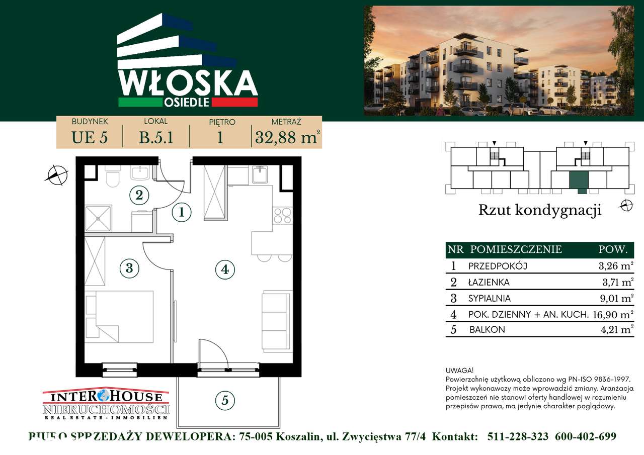 Nowe 2-pokojowe z aneksem, balkonem, Unii Europejskiej-1