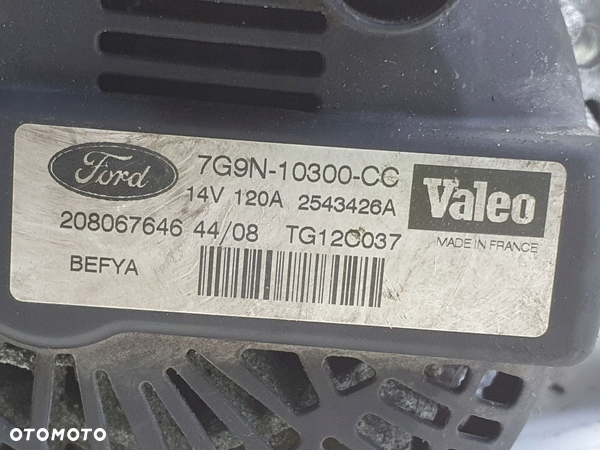 Ford Fiesta MK7 1.25 ALTERNATOR valeo 7G9N-10300-CC 120A - 2