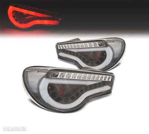 FAROLINS TRASEIROS PARA TOYOTA GT86 12- LIGHT BAR FUNDO PRETO - 1