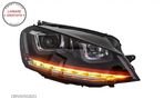 Ansamblu Faruri 3D Semnal Dinamic LED cu Grila VW Golf 7 VII (2012-2017) R20 GTI D- livrare gratuita - 11