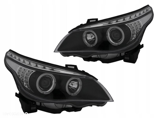 Reflektor Lampy kpl Ringi Angel Eyes Led Tuning Bmw 5 e60 e61 03-07 - 1