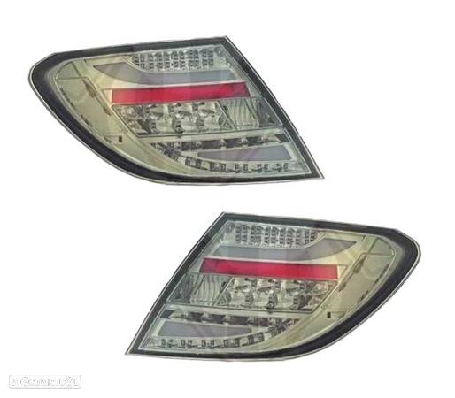 FAROLINS TRASEIROS LED PARA MERCEDES C W204 07-11 VERMELHO CINZENTO - 1