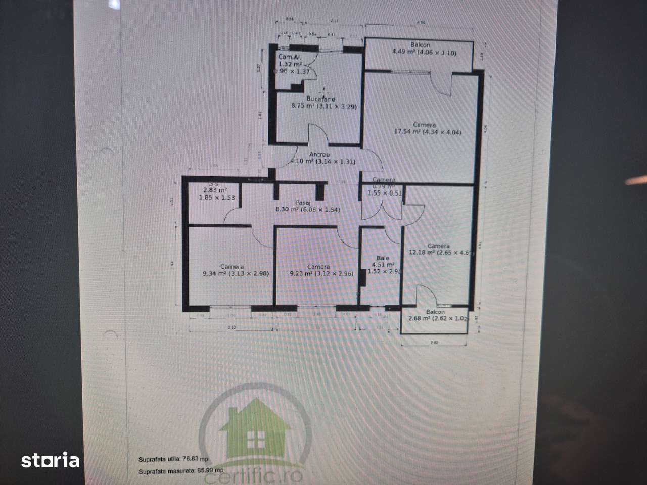 Apart.4 cam.,centr. proprie , zona B.Rosu , et.2 - Pret redus-9