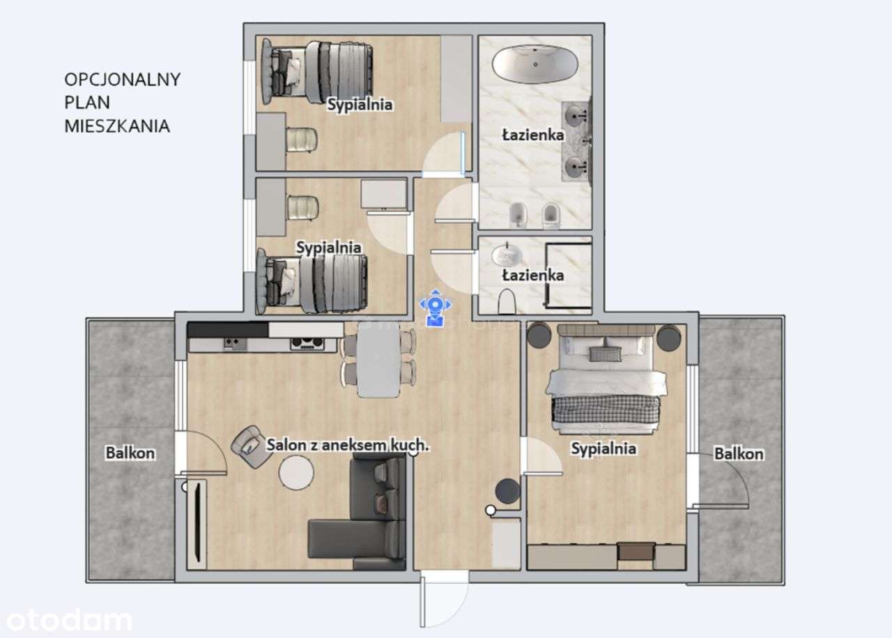 Przestronne 90 m2 mieszkanie na Kabatach I Metro-4