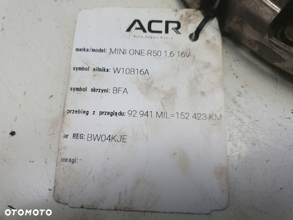 Mini One R50 R53 1.6 16V TARCZA DOCISK sprzęgło - 2