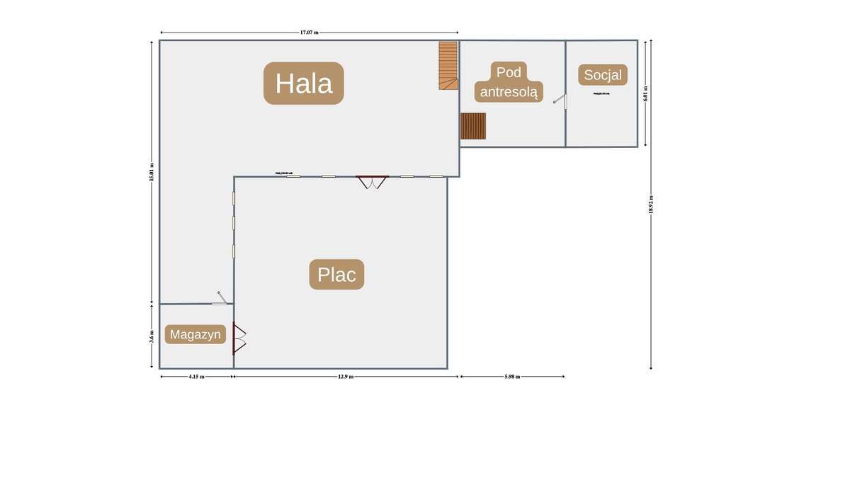 243,5 m2 - ogrzewana hala produkcyjno-magazynowa  - Brama 0 - Pełny obrazek: 2/14