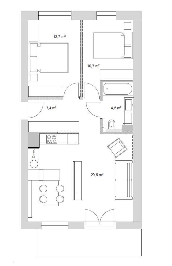 3 pokojowe mieszkanie, w którym pachnie nowością-15
